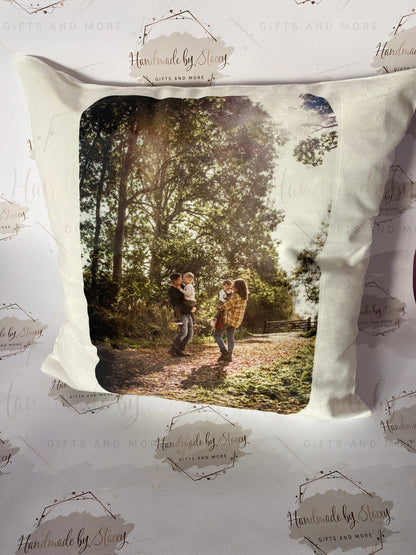 Personalised Photo Cushion Cover|Create your Own Family Present|Keepsake Mothers Day|Father's Day|New Home|Birthday Christmas Gift Idea