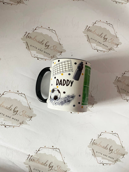 Personalised Ceramic Mug|Football Sport Fan|Custom Text|Gift Idea for Footy Fan|5 a Side|11 a side|Junior Football|Father's Day|Christmas|