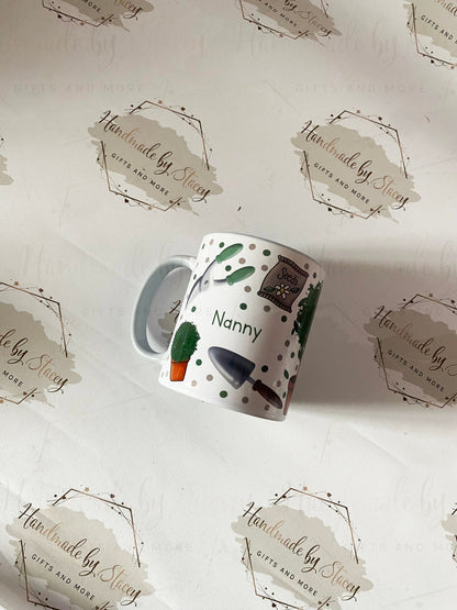 Personalised Ceramic|Plastic Mug|Gardening Cup|Editable Text|Keen Gardener|Gift Idea for Father's Day|Mother's day|Christmas|Reusable