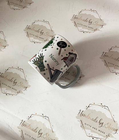 Personalised Ceramic|Plastic Mug|Gardening Cup|Editable Text|Keen Gardener|Gift Idea for Father's Day|Mother's day|Christmas|Reusable