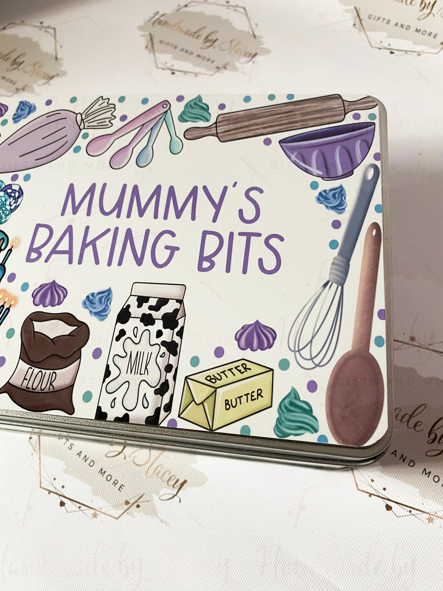 Personalised Novelty Metal Tin|Baking Cooking Tin|Editable Text|Recipe Cards Baking Accessories Storage|Gift for Kitchen|Birthday Christmas
