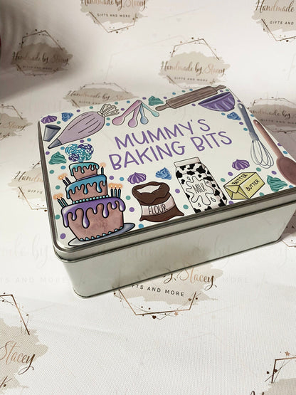 Personalised Novelty Metal Tin|Baking Cooking Tin|Editable Text|Recipe Cards Baking Accessories Storage|Gift for Kitchen|Birthday Christmas