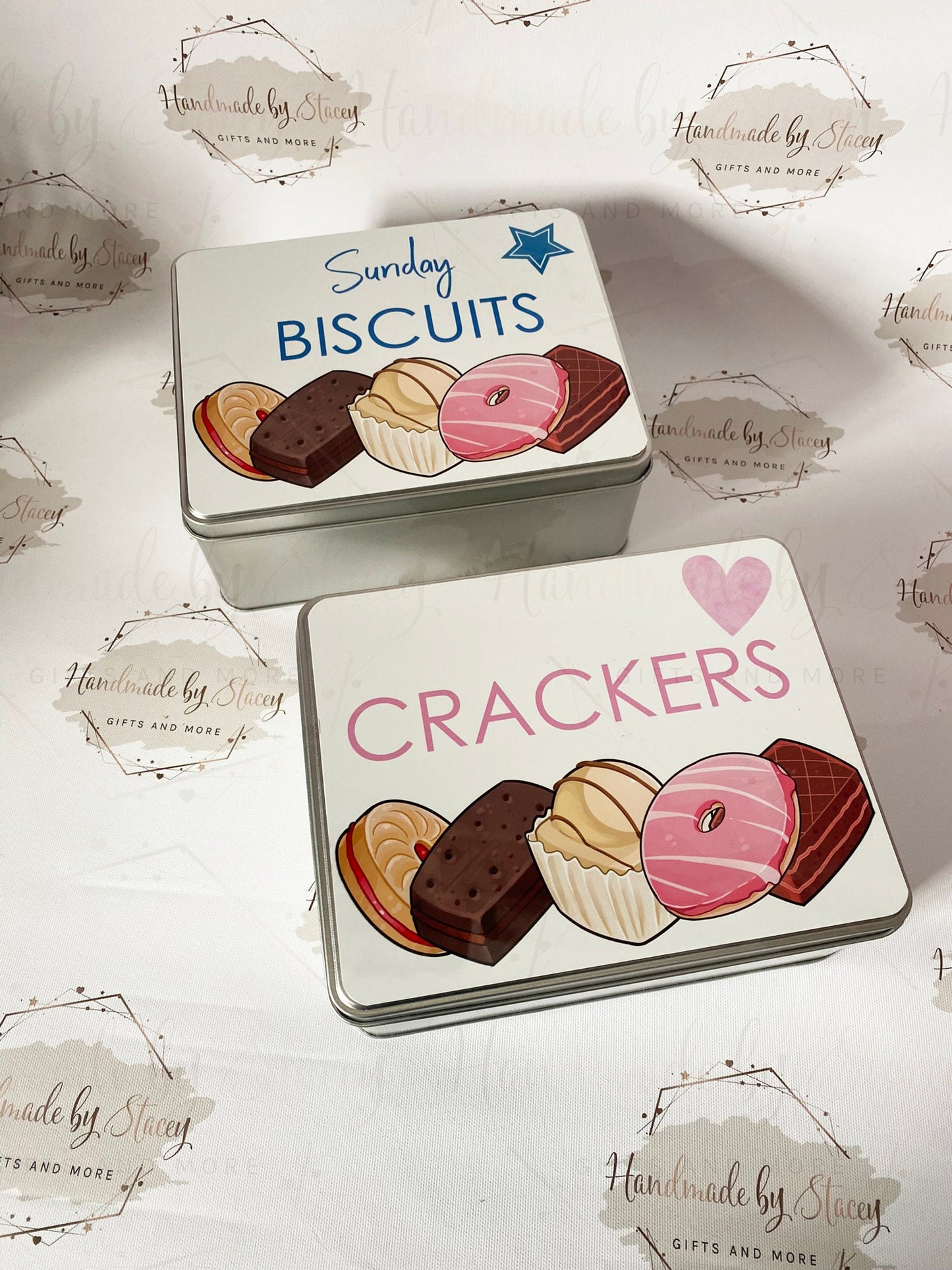 Personalised Novelty Metal Tin|Biscuit Design|Birthday Fathers Day Christmas Gift|Editable Text|Biscuit Self Care Box|Friend|Uncle|Dad