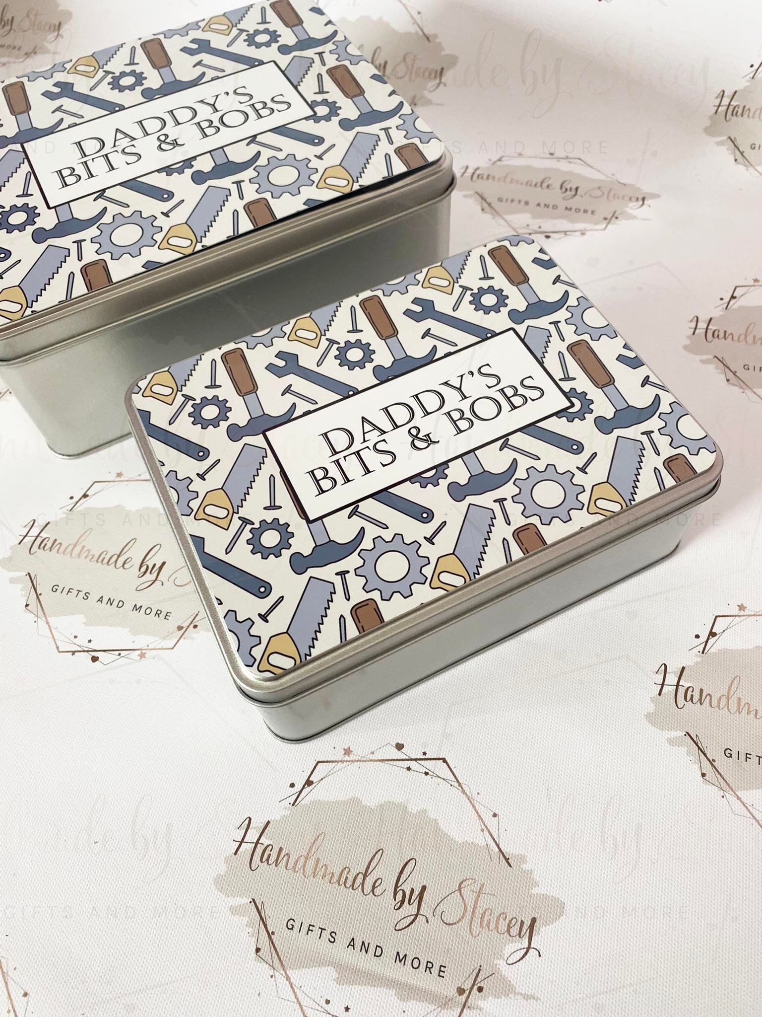 Personalised Novelty Metal Tin|Tool DIY Design|Birthday Christmas Gift|Editable Text|Sweet Biscuit Self Care Box|Father's Day Treat