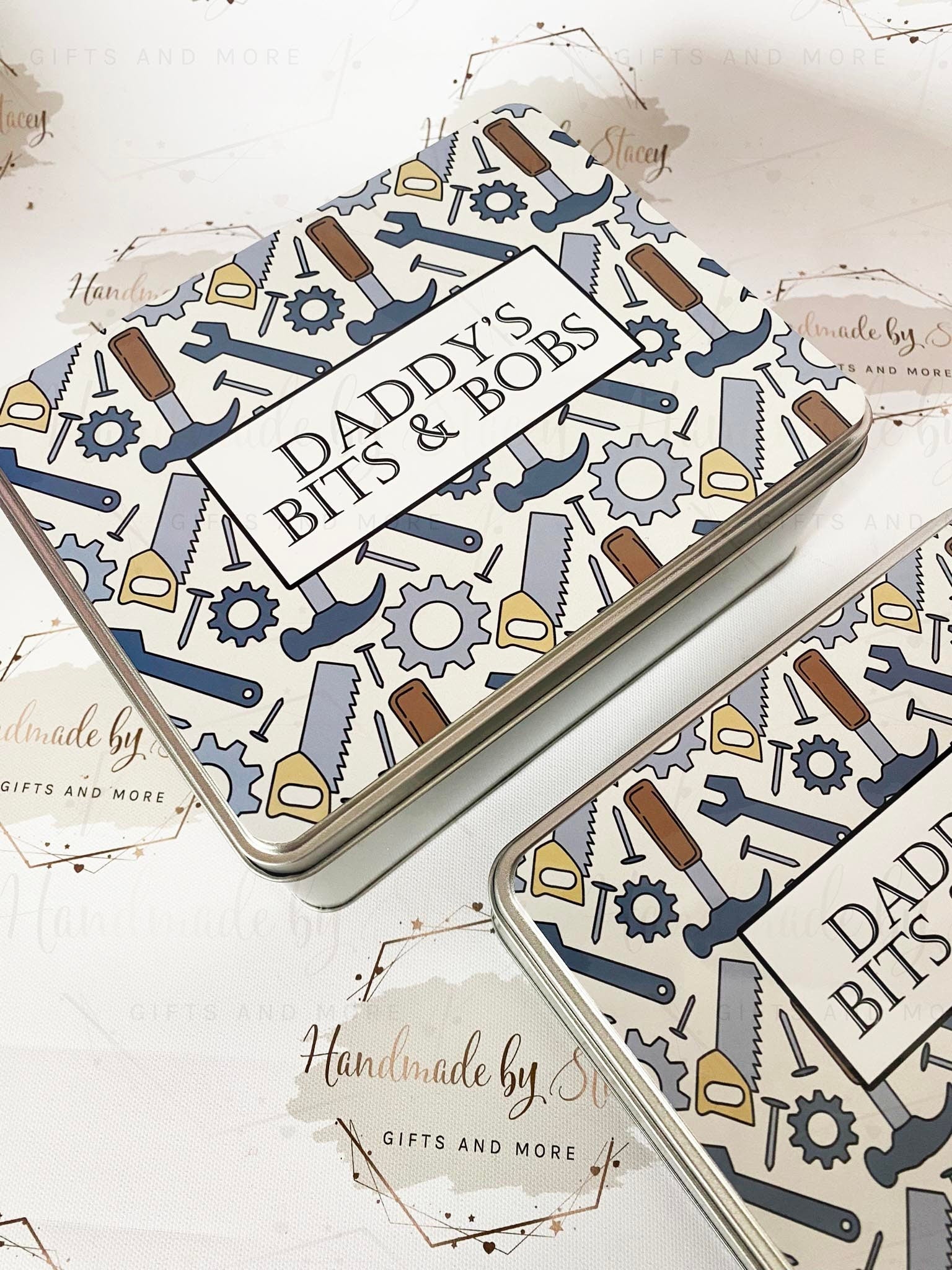 Personalised Novelty Metal Tin|Tool DIY Design|Birthday Christmas Gift|Editable Text|Sweet Biscuit Self Care Box|Father's Day Treat