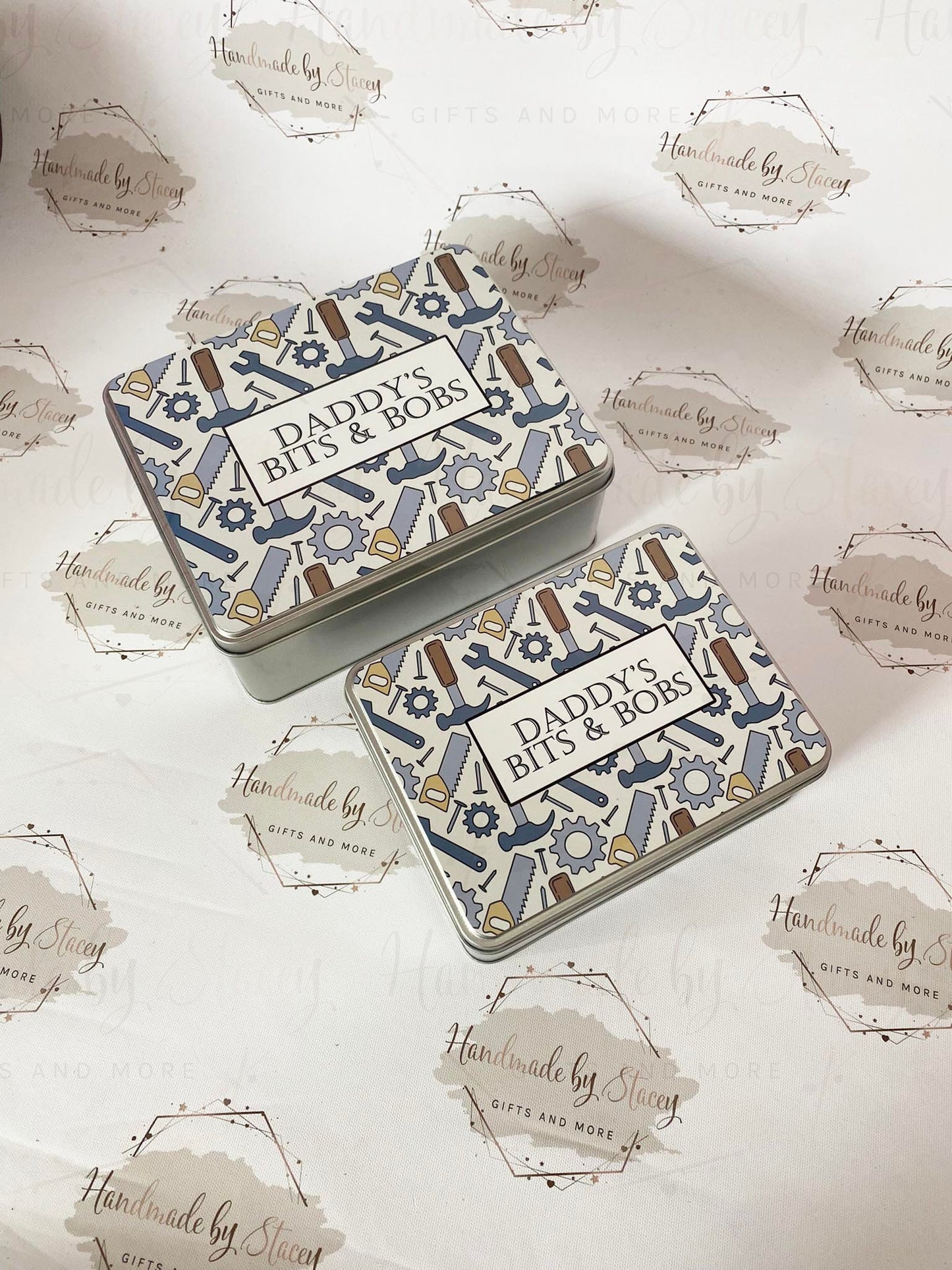Personalised Novelty Metal Tin|Tool DIY Design|Birthday Christmas Gift|Editable Text|Sweet Biscuit Self Care Box|Father's Day Treat
