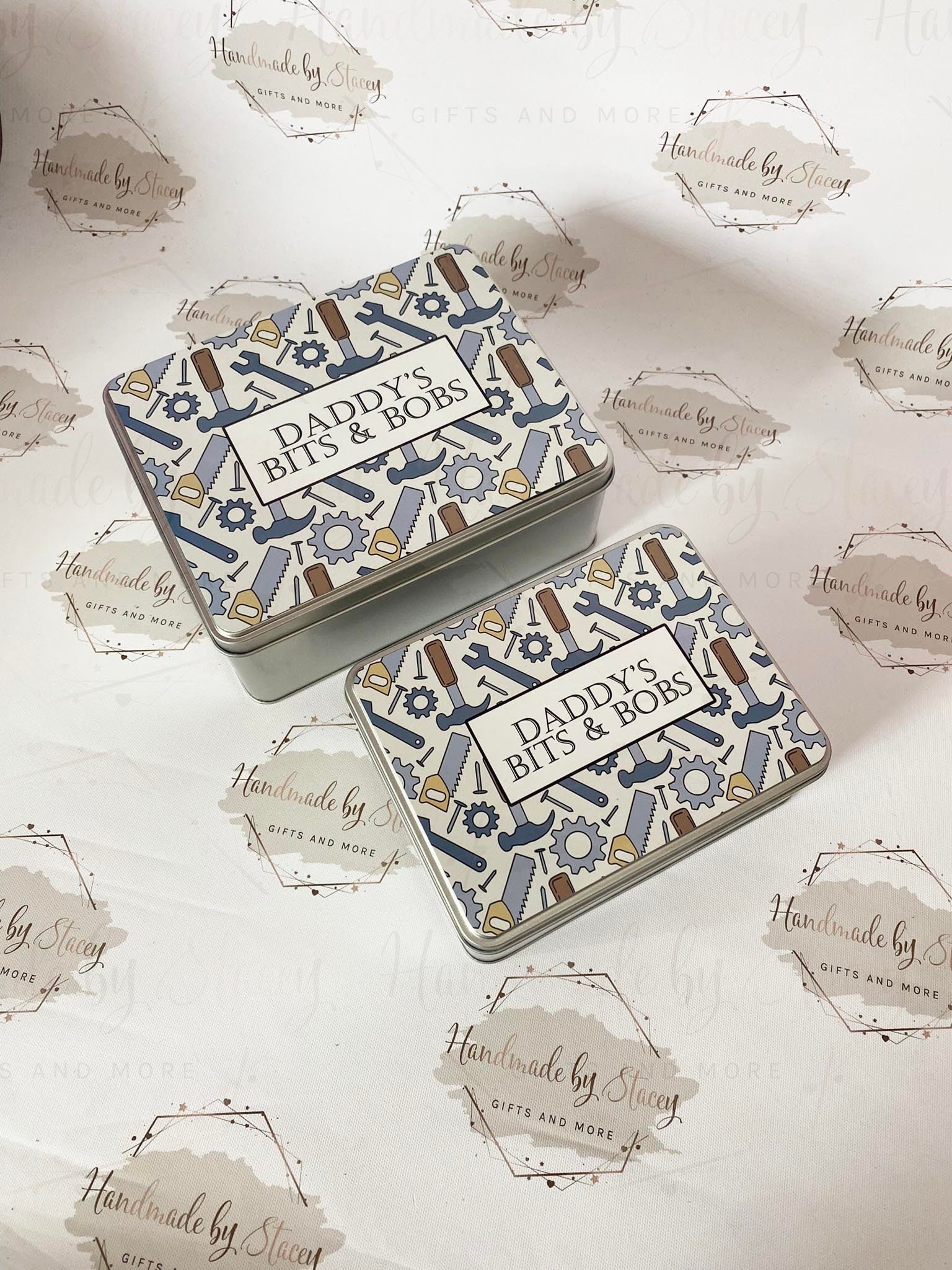 Personalised Novelty Metal Tin|Tool DIY Design|Birthday Christmas Gift|Editable Text|Sweet Biscuit Self Care Box|Father's Day Treat