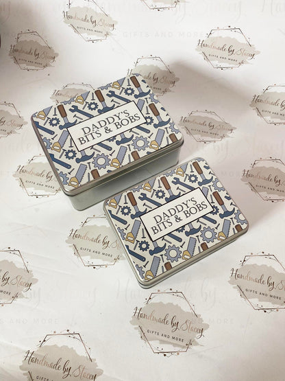 Personalised Novelty Metal Tin|Tool DIY Design|Birthday Christmas Gift|Editable Text|Sweet Biscuit Self Care Box|Father's Day Treat