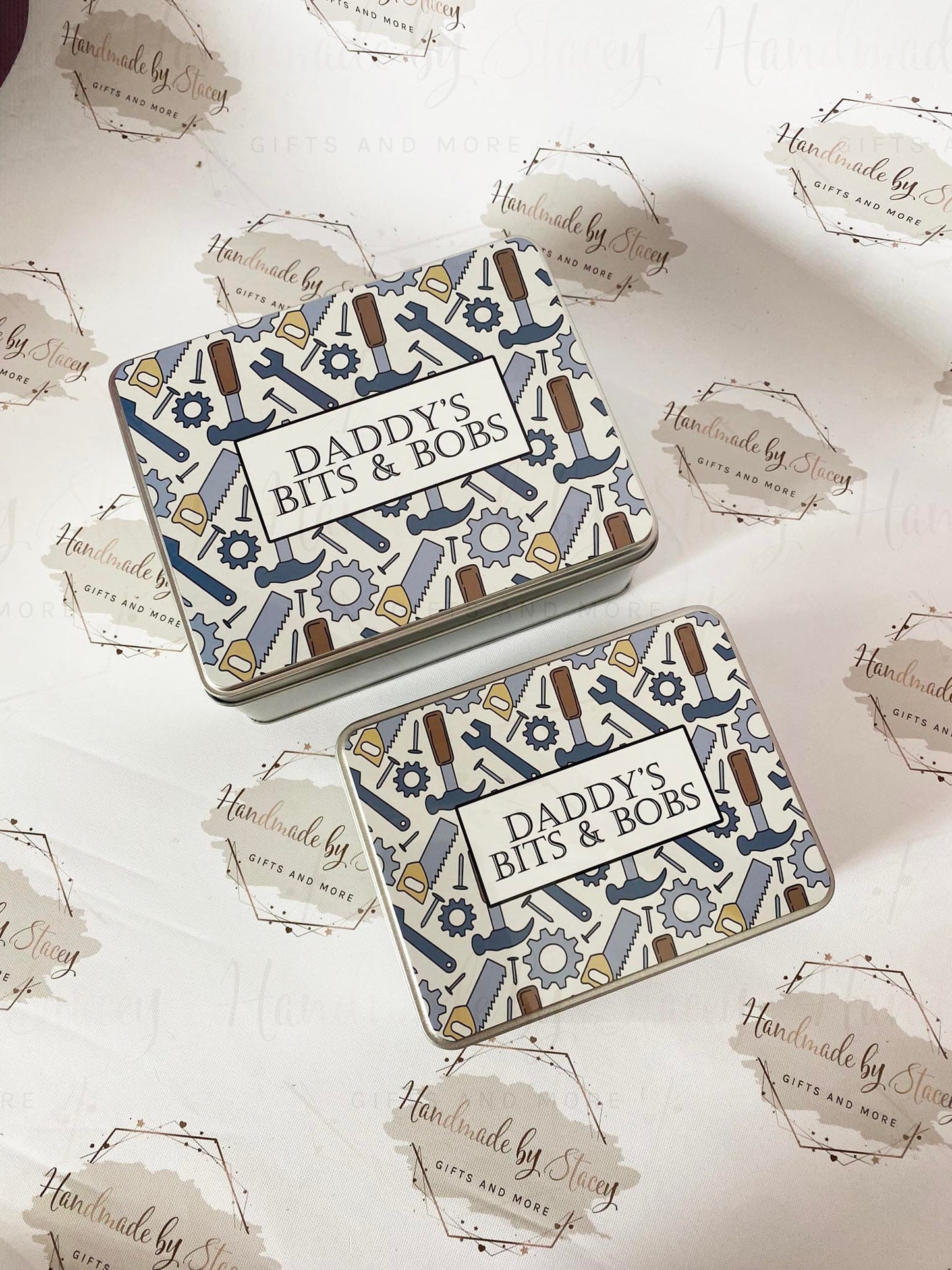 Personalised Novelty Metal Tin|Tool DIY Design|Birthday Christmas Gift|Editable Text|Sweet Biscuit Self Care Box|Father's Day Treat