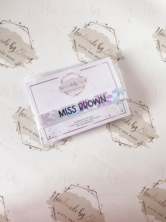 Personalised Lanyard| Floral Inspired Design|Key Chain Gift Idea for Teacher|Teaching Assistant|SEN|Nurse|ID Holder for Doctor Thank you