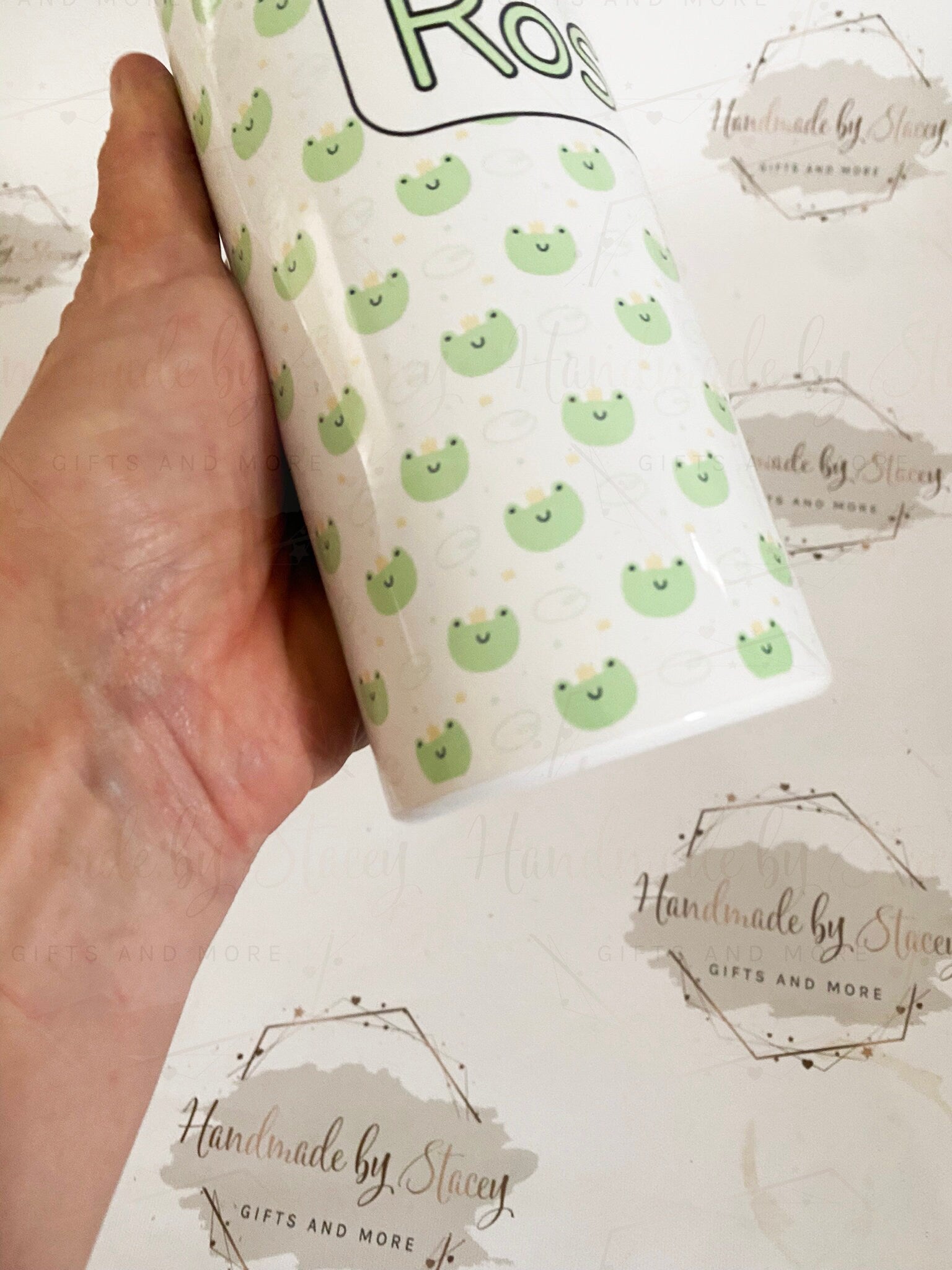 Personalised Child's Animal Green Frog Water Bottle|Back to School Drinking Bottle|Editable Text|Toddler Nursery|Birthday Gift Idea