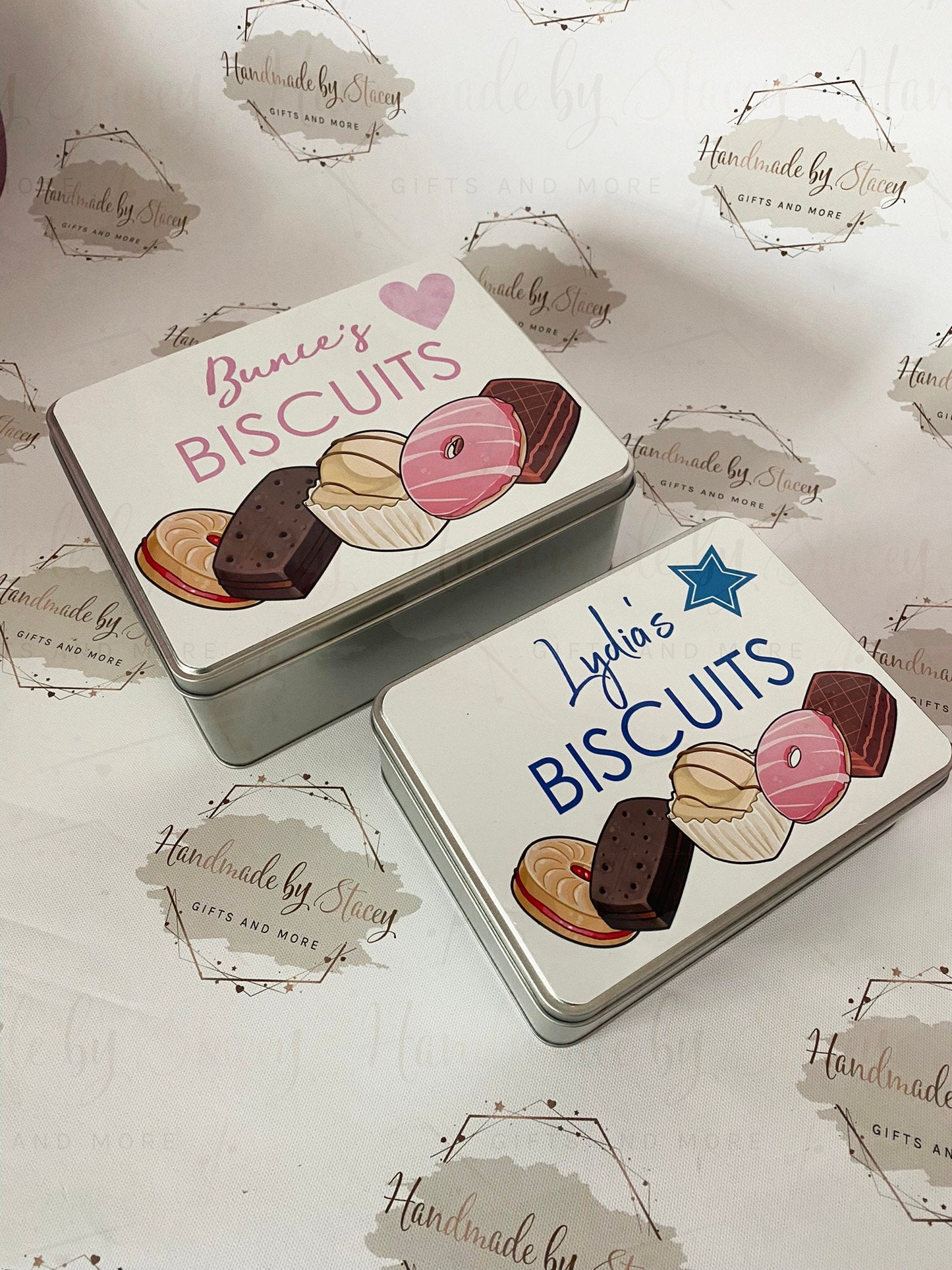 Personalised Novelty Metal Tin|Biscuit Design|Birthday Fathers Day Christmas Gift|Editable Text|Biscuit Self Care Box|Friend|Uncle|Dad