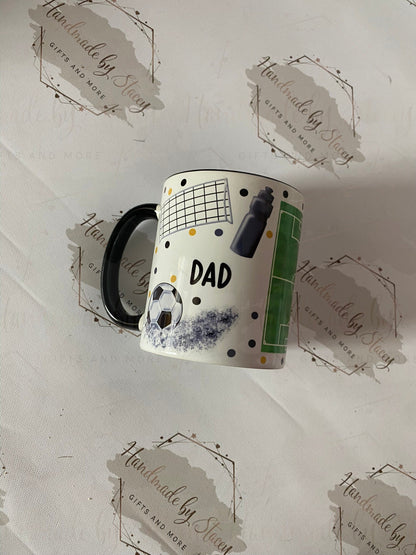 Personalised Ceramic Mug|Football Sport Fan|Custom Text|Gift Idea for Footy Fan|5 a Side|11 a side|Junior Football|Father's Day|Christmas|