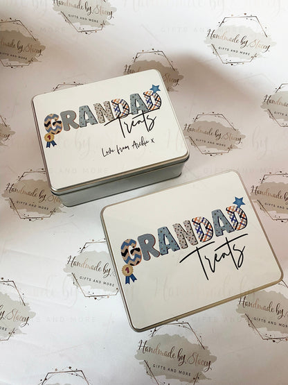 Personalised Novelty Metal Tin|Custom Text|Bits & Bobs Garage Tin|Birthday Christmas Fathers Day|Biscuit Sweet Tin|Gift Dad Grandad Uncle