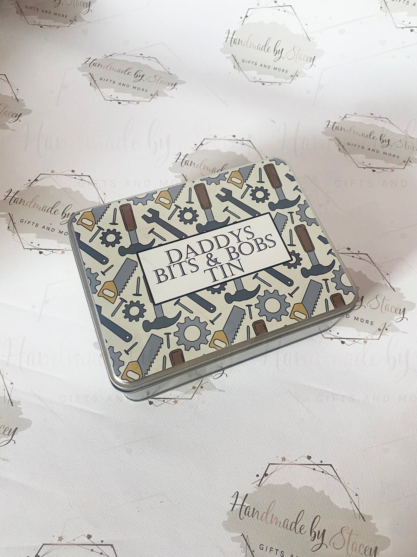 Personalised Novelty Metal Tin|Tool DIY Design|Birthday Christmas Gift|Editable Text|Sweet Biscuit Self Care Box|Father's Day Treat