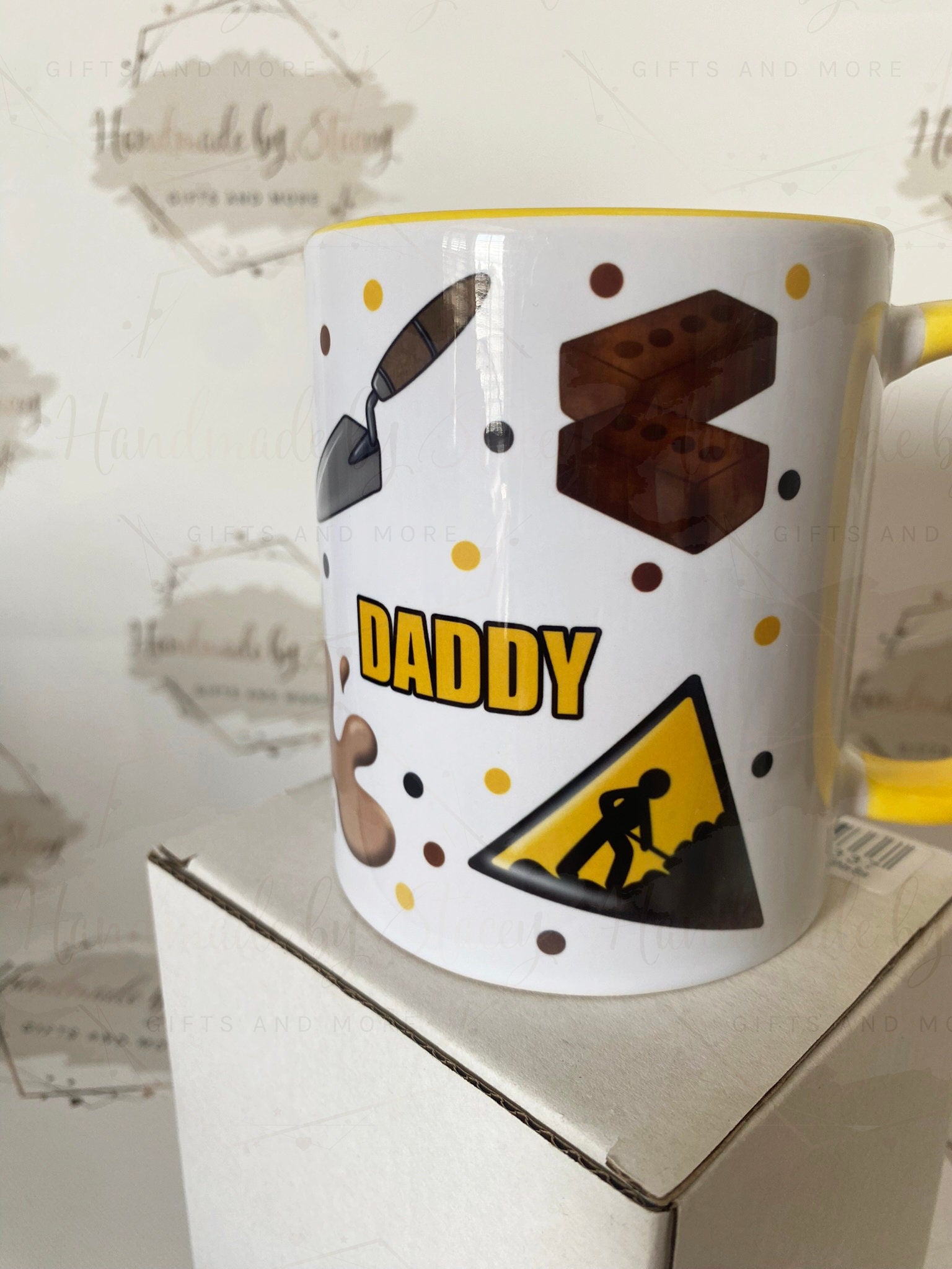 Personalised Ceramic Mug|Builders Tea|Labourer Handy Man Gift Idea|Custom Text|Birthday Christmas Gift for Him|Grandad|Daddy|Stepdad|Uncle