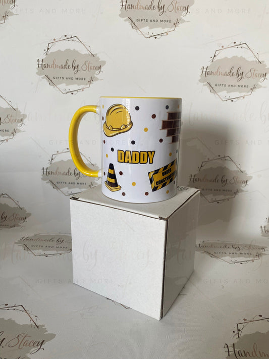 Personalised Ceramic Mug|Builders Tea|Labourer Handy Man Gift Idea|Custom Text|Birthday Christmas Gift for Him|Grandad|Daddy|Stepdad|Uncle