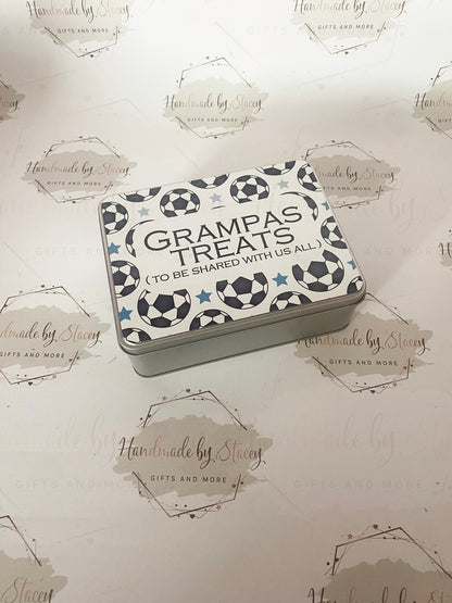 Personalised Novelty Metal Tin|Football Design|Editable Text|Football Medals|Sweets|Biscuits Tin|Thank you Birthday Christmas Gift Idea