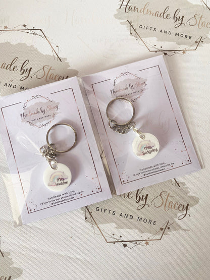 Personalised Trolley Coin|Rainbow Shopping Trolley Token|Thank you Small Keepsake Gift Idea for Mothers Day|Nannys|Birthdays