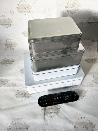 Personalised Novelty Metal Tin|Child Artwork|Drawing Gift|Keepsake|Birthday Christmas Editable Box|Fillable|Handprints