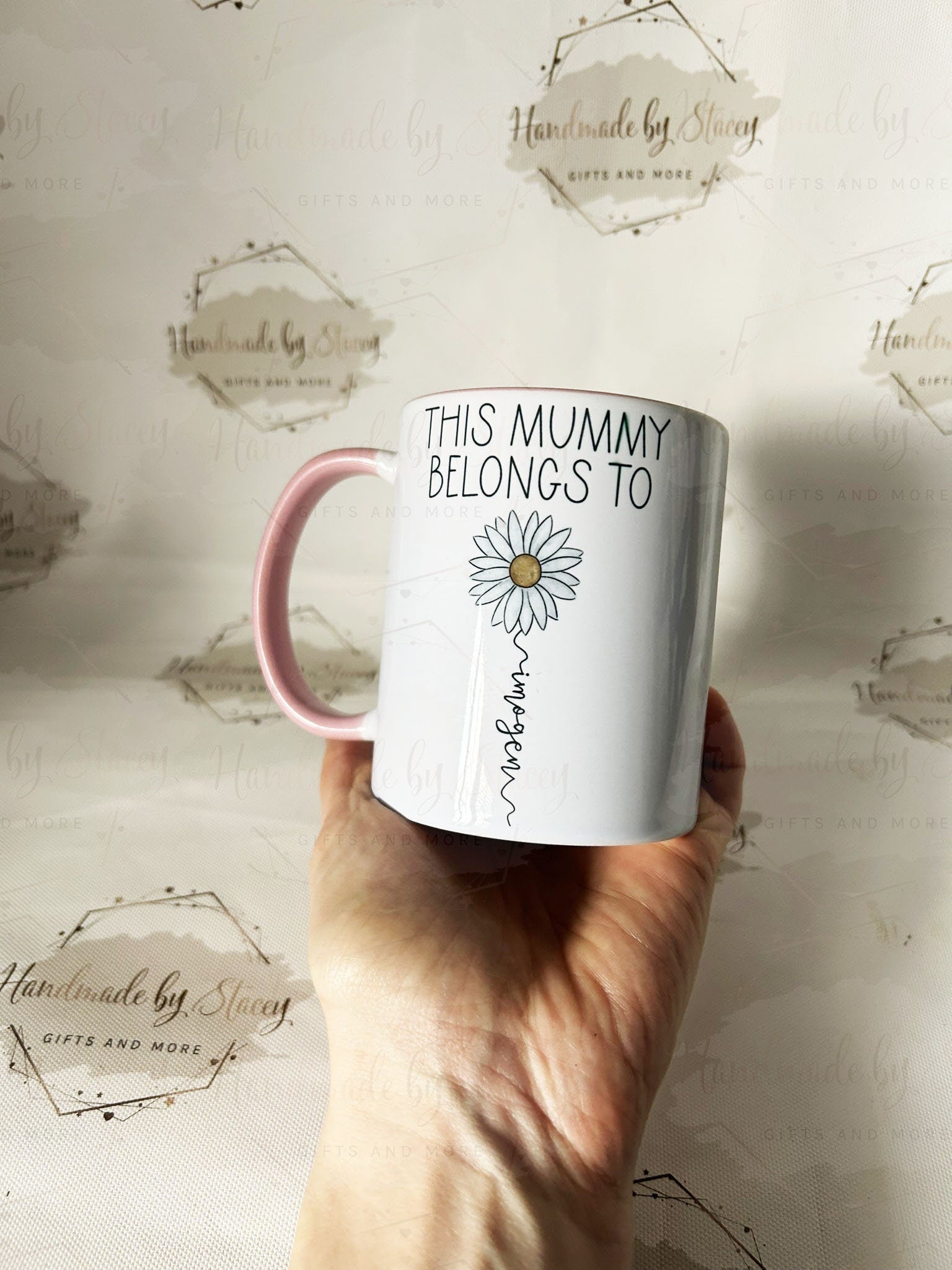 Personalised Birth Flower Mug|Ceramic Drinking Cup|Grandparent Mothers Day Birthday Gift Idea for Her|Floral Birthday Design