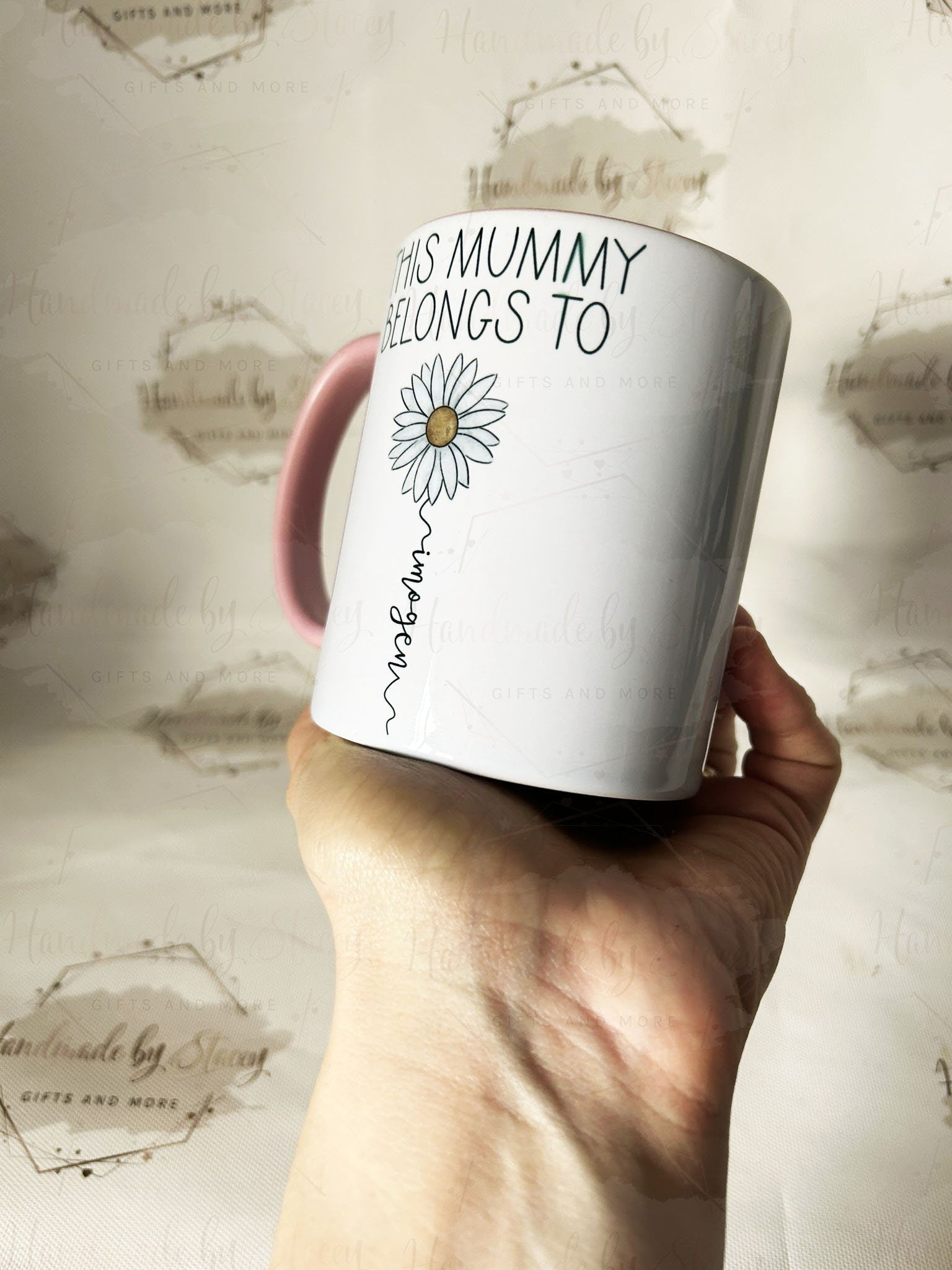 Personalised Birth Flower Mug|Ceramic Drinking Cup|Grandparent Mothers Day Birthday Gift Idea for Her|Floral Birthday Design