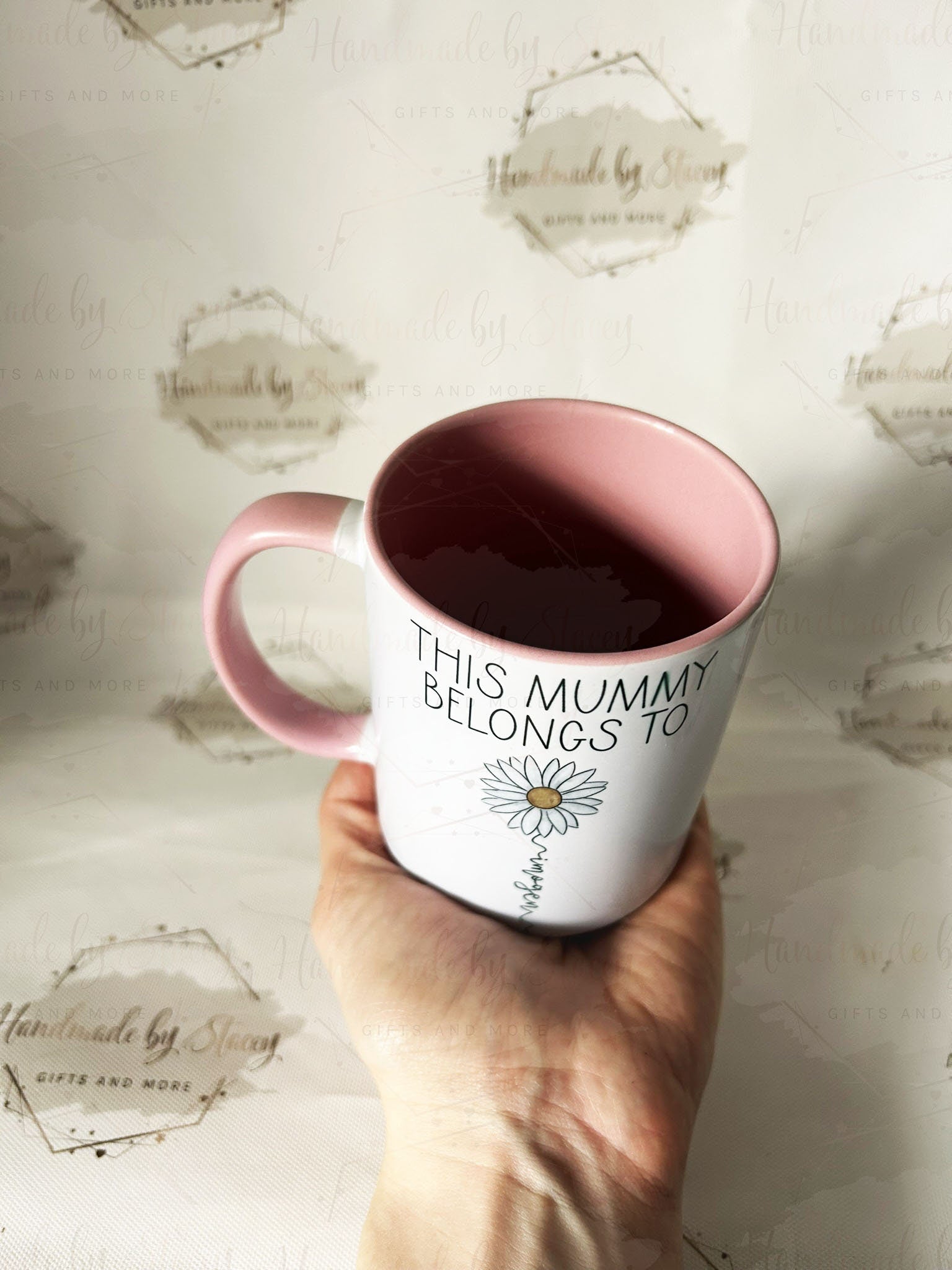 Personalised Birth Flower Mug|Ceramic Drinking Cup|Grandparent Mothers Day Birthday Gift Idea for Her|Floral Birthday Design