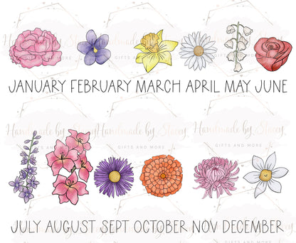 Personalised Chopping Board|A4 or A3 Size|Birth Flower Design|Mothers Day Gift Idea|Grandparent Cutting Board|Glass Kitchen Present
