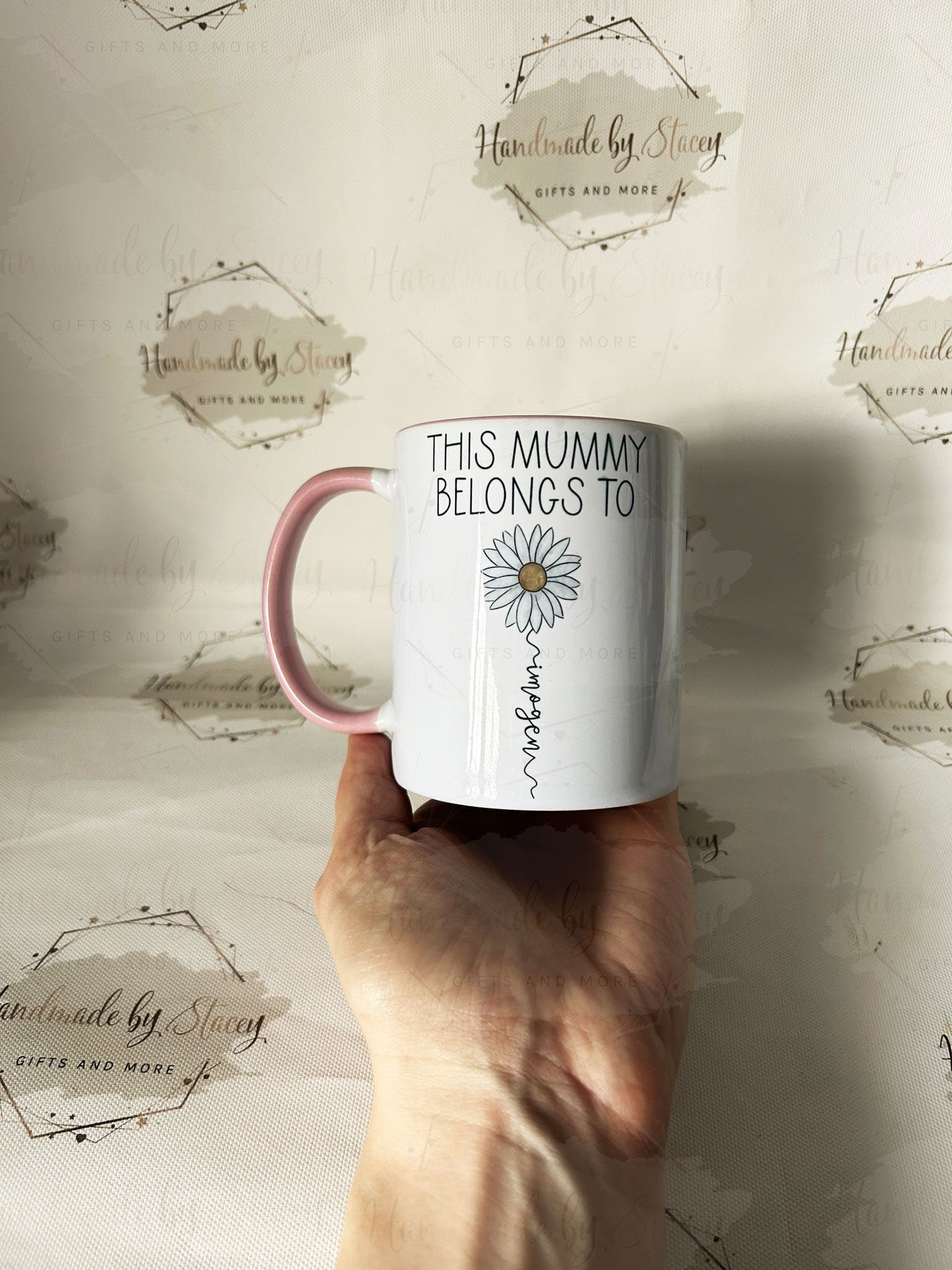 Personalised Birth Flower Mug|Ceramic Drinking Cup|Grandparent Mothers Day Birthday Gift Idea for Her|Floral Birthday Design