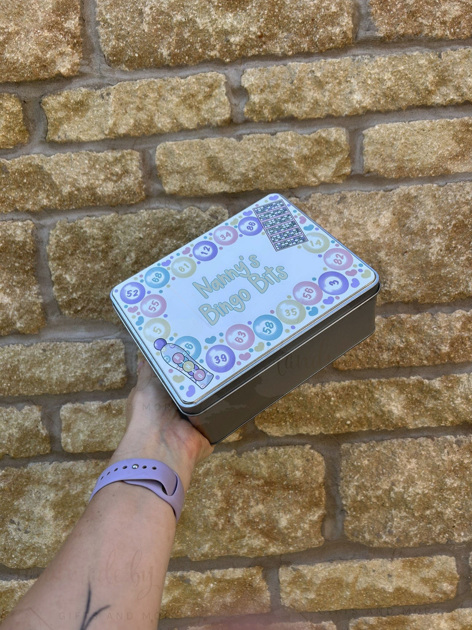 Personalised Novelty Metal Tin|Custom Text|Bingo Design|Dabber| Birthday Gift for Him|Her|Sweet Chocolate Tin
