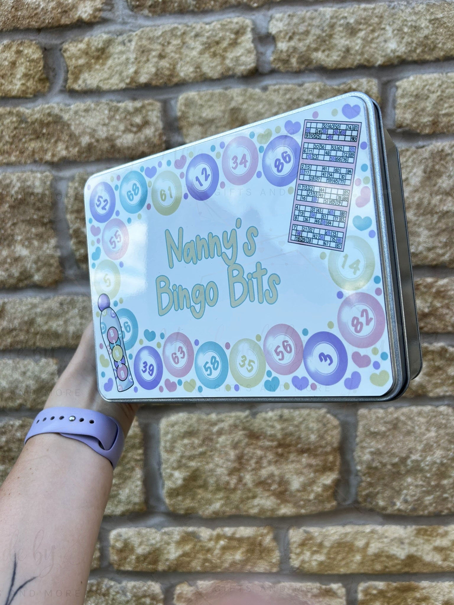 Personalised Novelty Metal Tin|Custom Text|Bingo Design|Dabber| Birthday Gift for Him|Her|Sweet Chocolate Tin