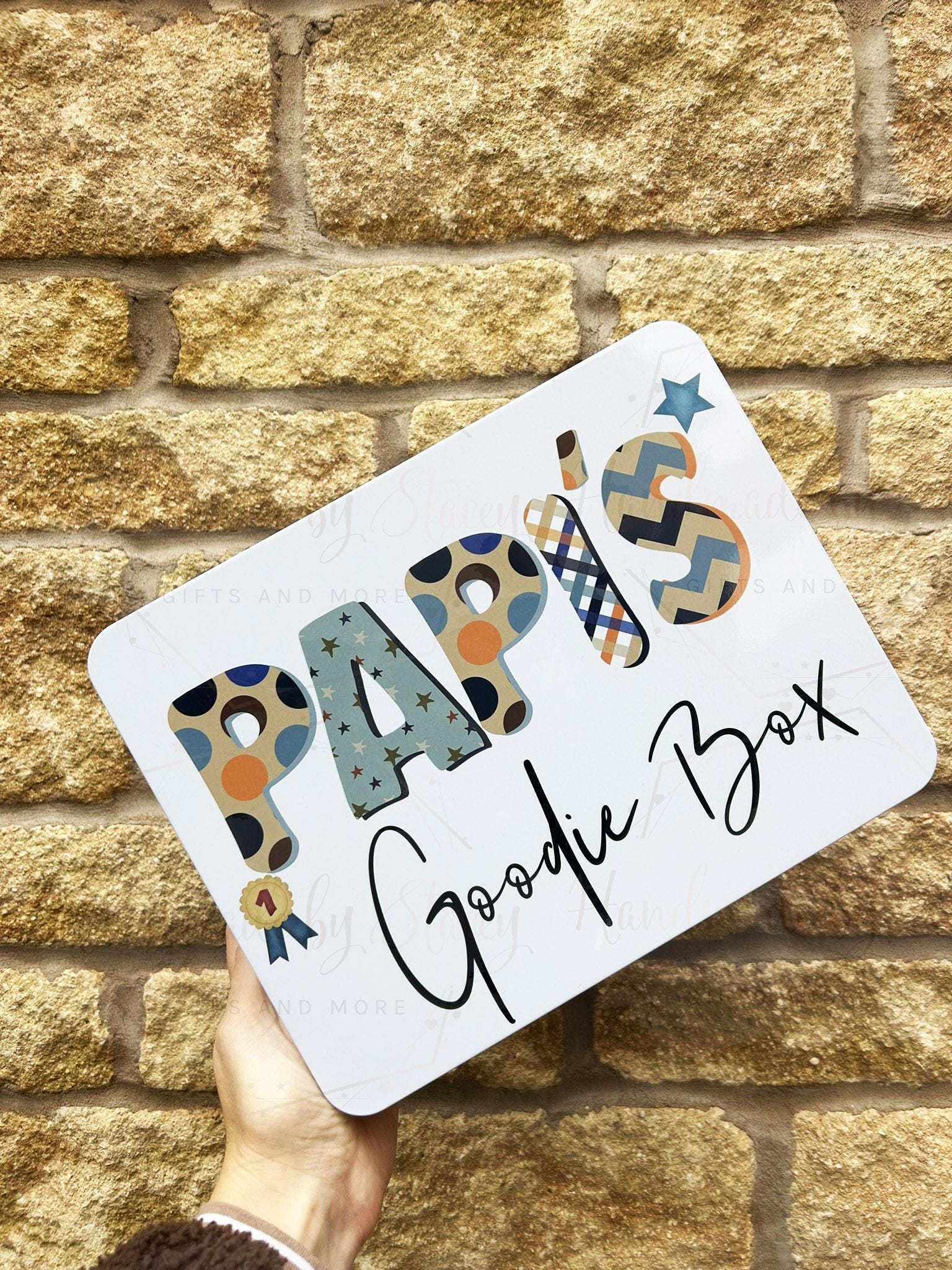 Personalised Novelty Metal Tin|Custom Text|Bits & Bobs Garage Tin|Birthday Christmas Fathers Day|Biscuit Sweet Tin|Gift Dad Grandad Uncle