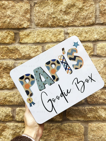 Personalised Novelty Metal Tin|Custom Text|Bits & Bobs Garage Tin|Birthday Christmas Fathers Day|Biscuit Sweet Tin|Gift Dad Grandad Uncle