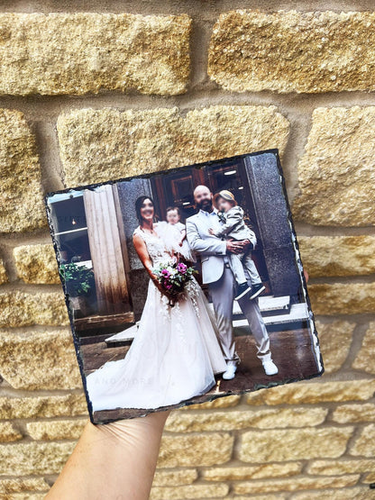 Photo Panel Slate|Personalised Family Keepsake Photo Frame|Unique Gift Idea for Mother's Day|Father's Day|Birthday|Christmas