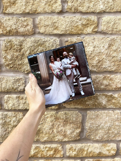 Photo Panel Slate|Personalised Family Keepsake Photo Frame|Unique Gift Idea for Mother's Day|Father's Day|Birthday|Christmas