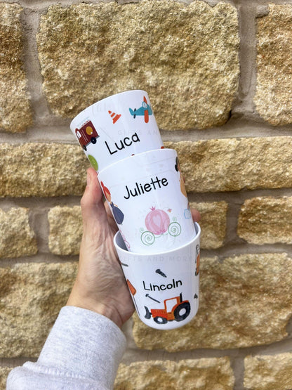 Personalised 8oz or 6oz Unbreakable Plastic Child’s Cup