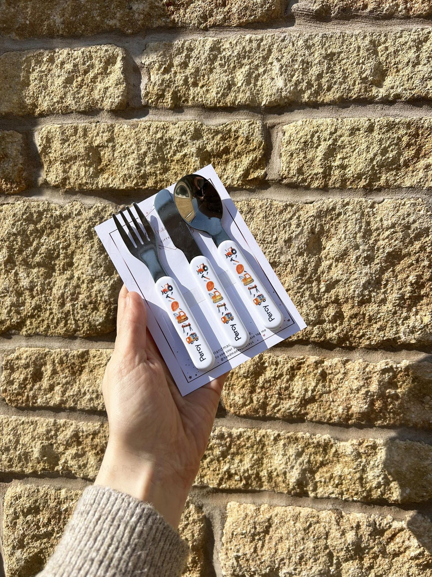 Personalised Plastic Childrens Cutlery|Various Designs|First Birthday|Christening
