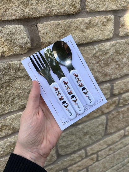Personalised Plastic Childrens Cutlery|Various Designs|First Birthday|Christening