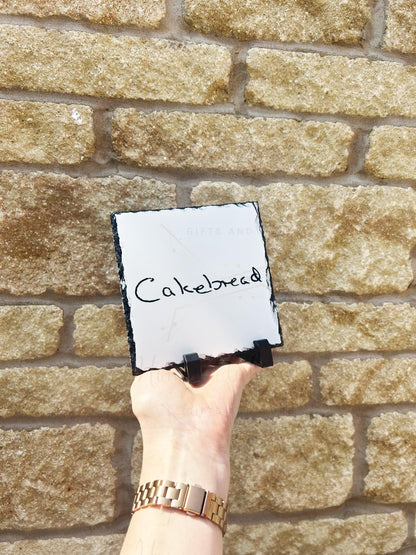 Personalised Slate|Loved Ones Handwriting Gift|Keepsake Memory Token|Display Present|Home Decor|Childs Writing Art