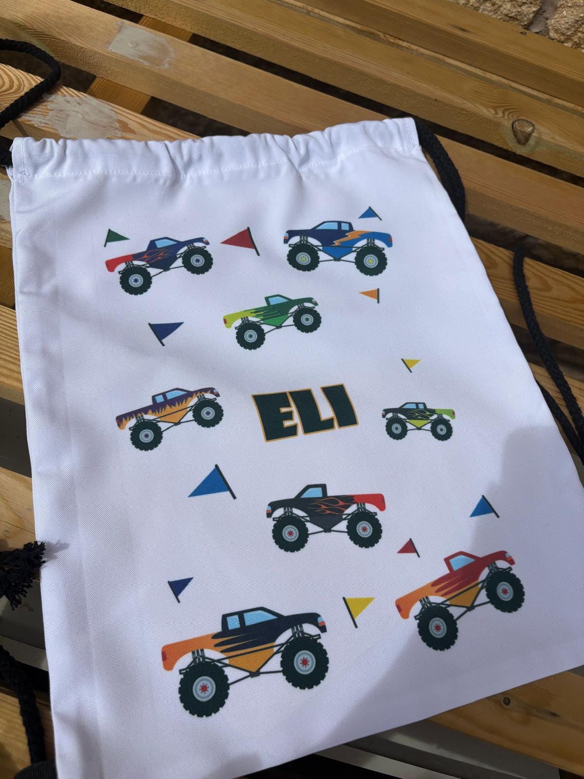 Personalised PE Swim Drawstring Bag|Multiple Designs Back to School|Editable Text|Sports Gym Bag|Tractor|Trains|Princesses|Gift for Kids