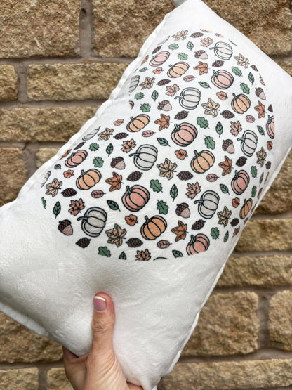 Personalised 30x50cm Pumpkin Cushion Cover|Oblong Shaped Soft Velted Pillow with Inner