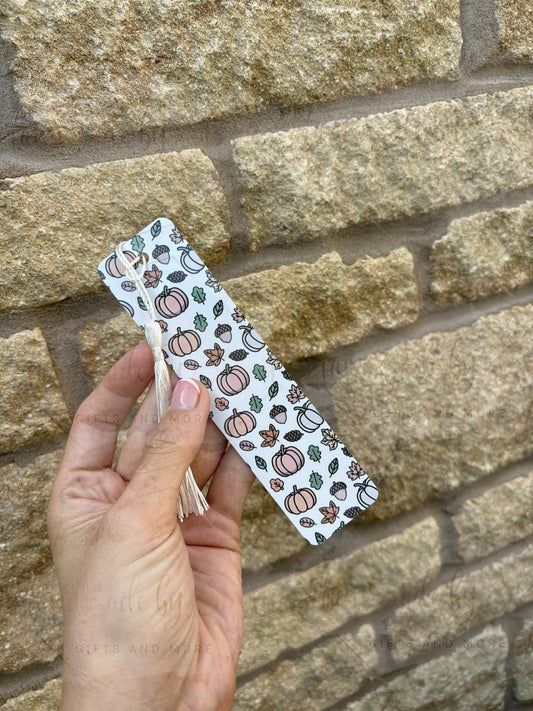 Personalised Acrylic Pumpkin Bookmark & Tassel|