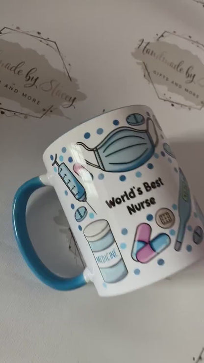 Personalised Ceramic|Plastic Mug|Nursing Thank You|Custom Text|Gift Idea for Junior Doctor|Midwife Graduation Gift Birthday Christmas