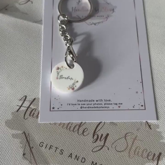 Personalised Trolley Coin|Wildflower Shopping Trolley Token|Thank you Small Keepsake Gift Idea for Mothers Day|Nannys|Birthdays
