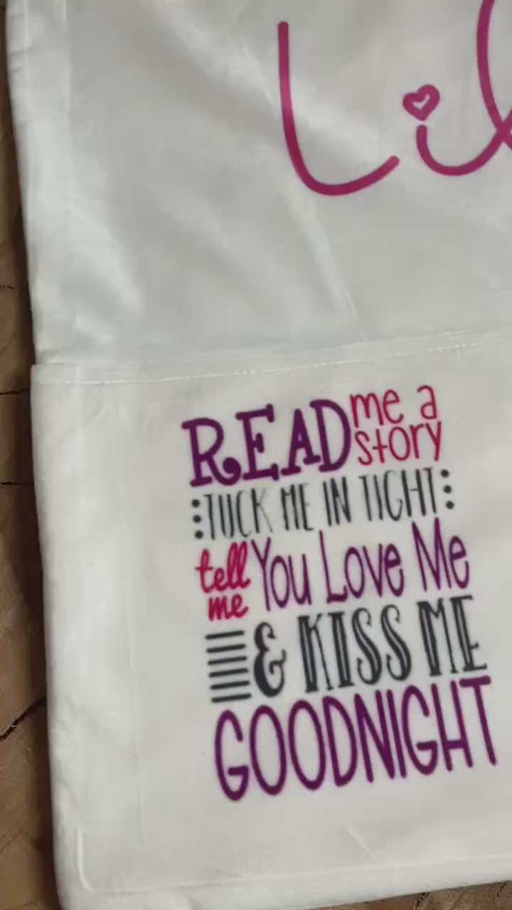 Rainbow Personalised Book Cushion/Pocket Cushion/Gift Idea for Children/Birthday Gift for Son/Daughter/Reading Keepsake Bedroom Decor