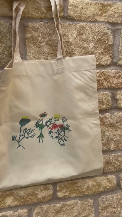 Personalised Childs Artwork Tote Shopper Bag