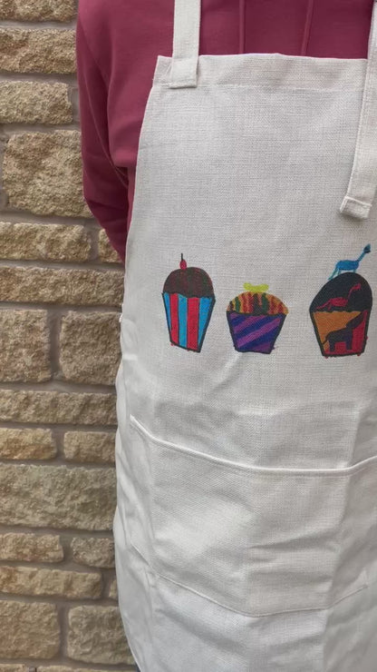 Personalised Child Artwork Adult Apron