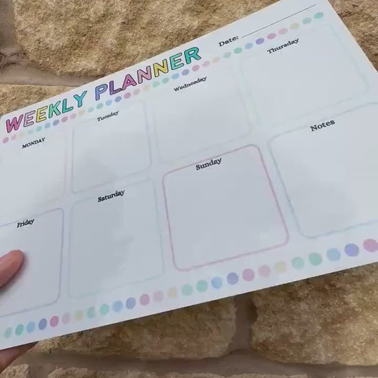 A4 Aluminium Reusable Weekly Whiteboard Planner|Four Designs|Family Organiser