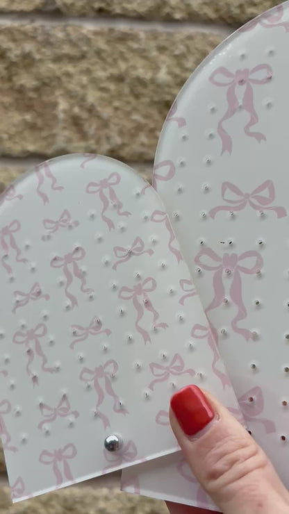 Personalised Pink Coquette Bow Acrylic Earring Stand