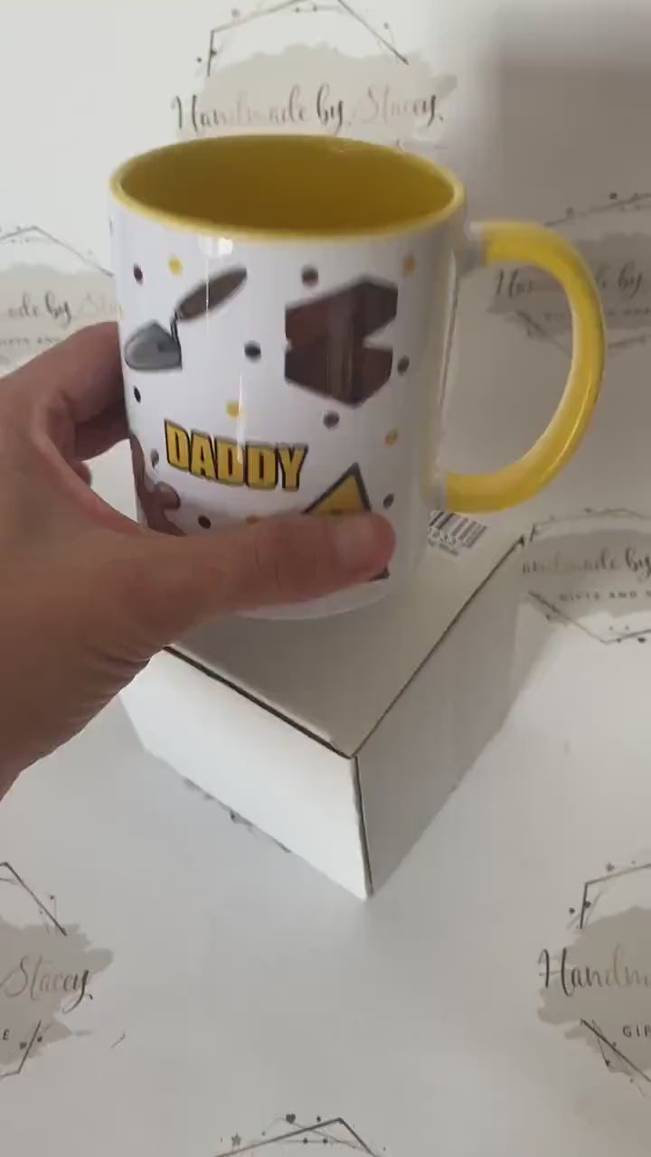 Personalised Ceramic Mug|Builders Tea|Labourer Handy Man Gift Idea|Custom Text|Birthday Christmas Gift for Him|Grandad|Daddy|Stepdad|Uncle